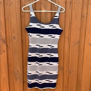 Aqua White and blue dress